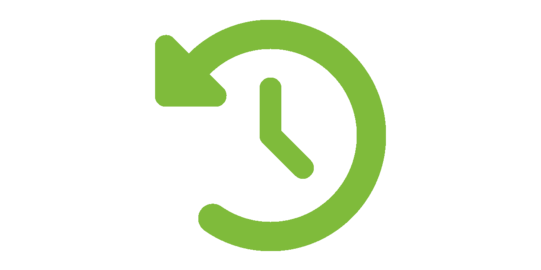 Icon: Uhr dreht nach links