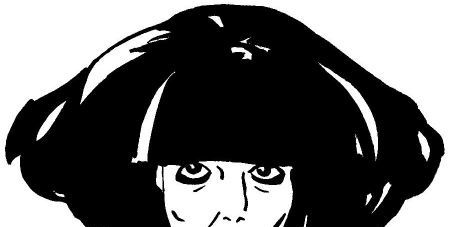 Gisela Elsner Man sieht Gisela Elsner in schwarz weiß gezeichnet