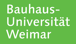 Bauhaus-Universität Weimar_Logo Das Logo zeigt in weißen Buchstaben "Bauhaus-Universität Weimar" auf grünem Hintergrund