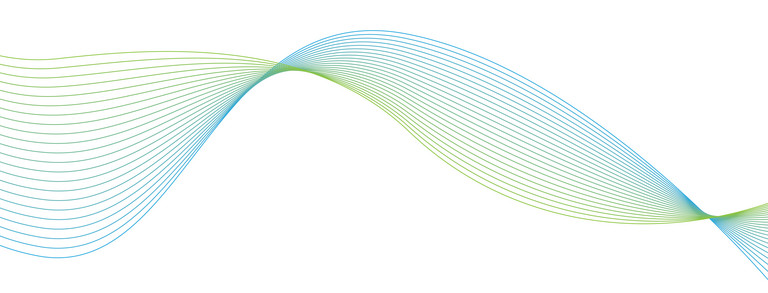 Geschwungene Linien in einem Farbverlauf von blau nach grün